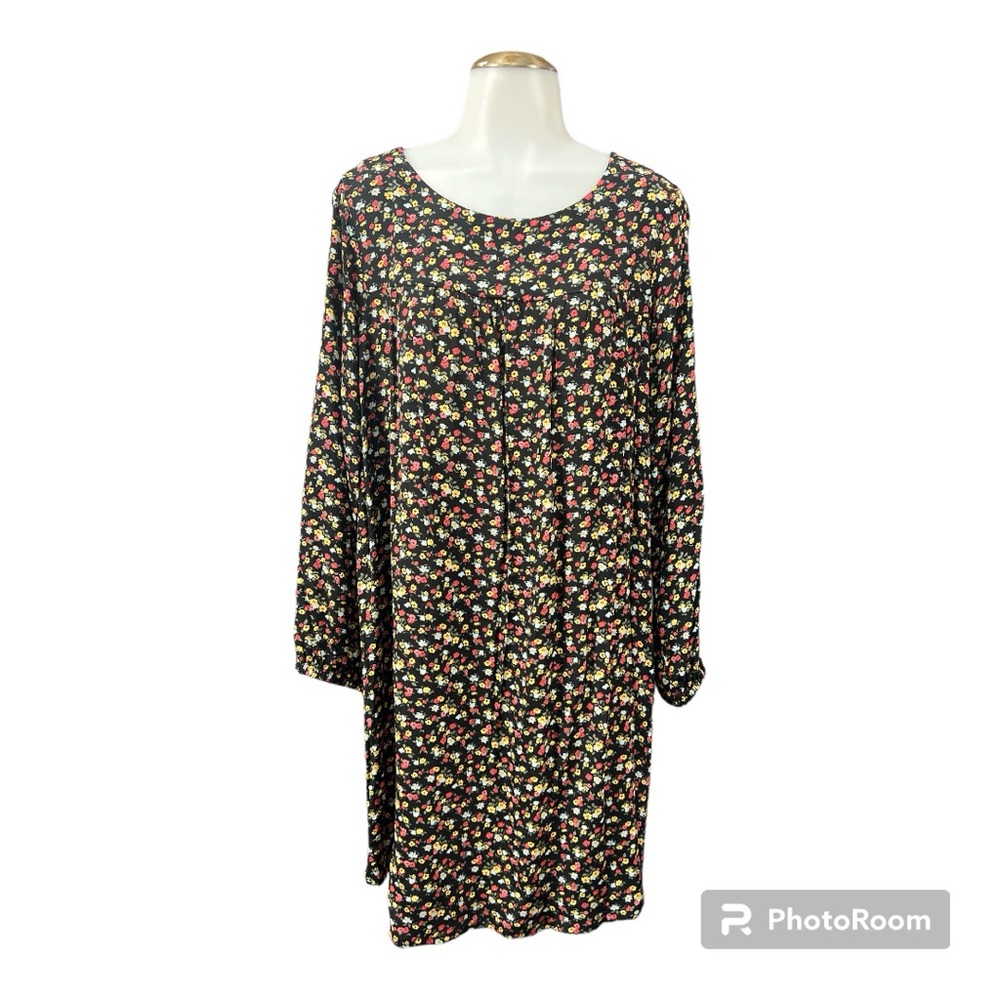 The Nines by Hatch Maternity NWT Black Ditsy Floral Maternity Dress Size: XL